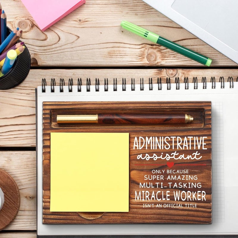 YODOCAMP Administrative Assistant Gifts Admin Assistant Appreciation Gifts, Thank You Gifts for Office Assistant Secretary Front Desk, Admin Assistant Desk Self-Stick Note Pad Holders TZP01 - Image 2